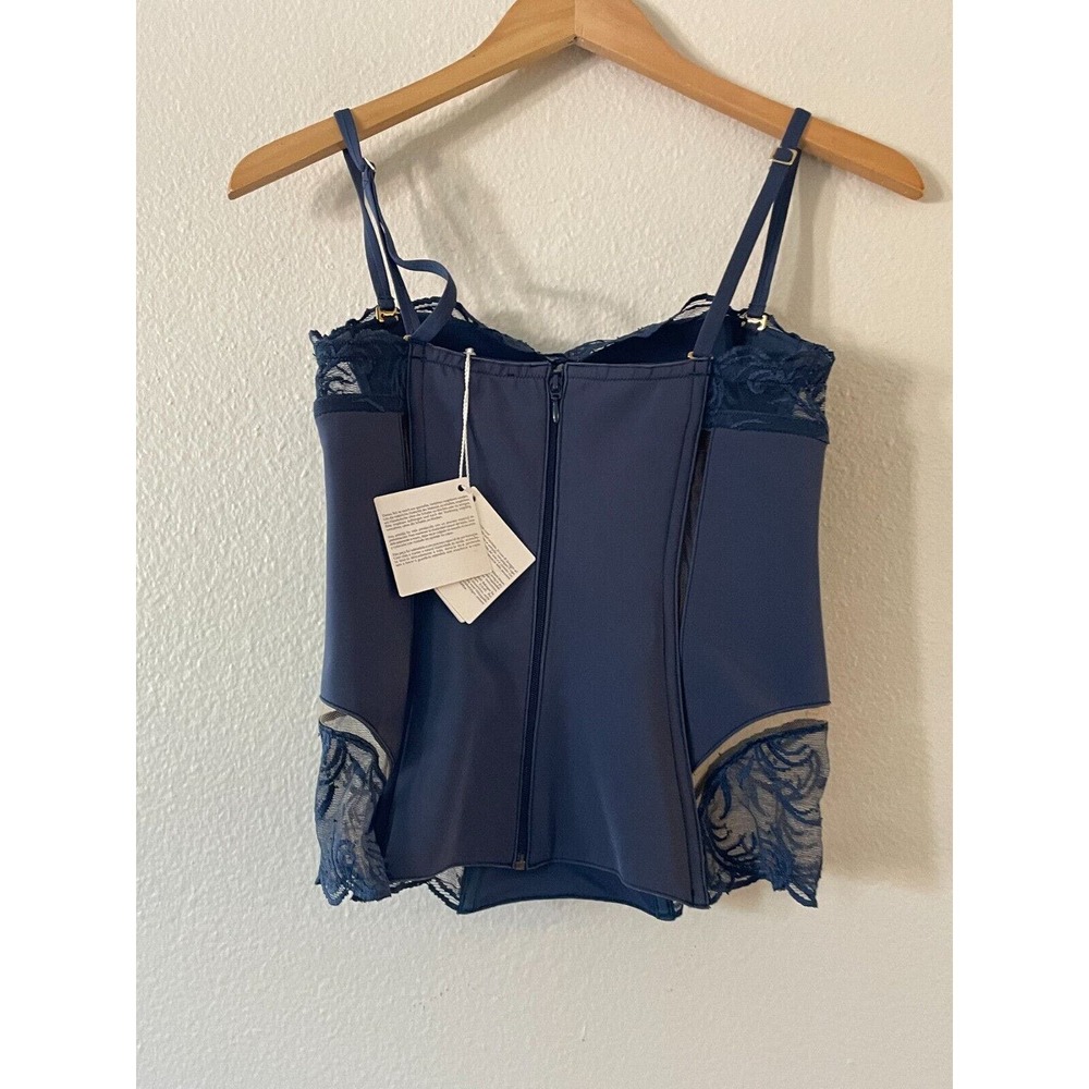 La Perla Zephyra Padded Lace Corset Bustier 4 Blue Intimates Sleepwear NWT $1308 - Picture 6 of 16